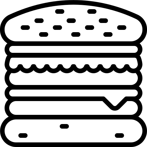 Bread, burger, fast icon