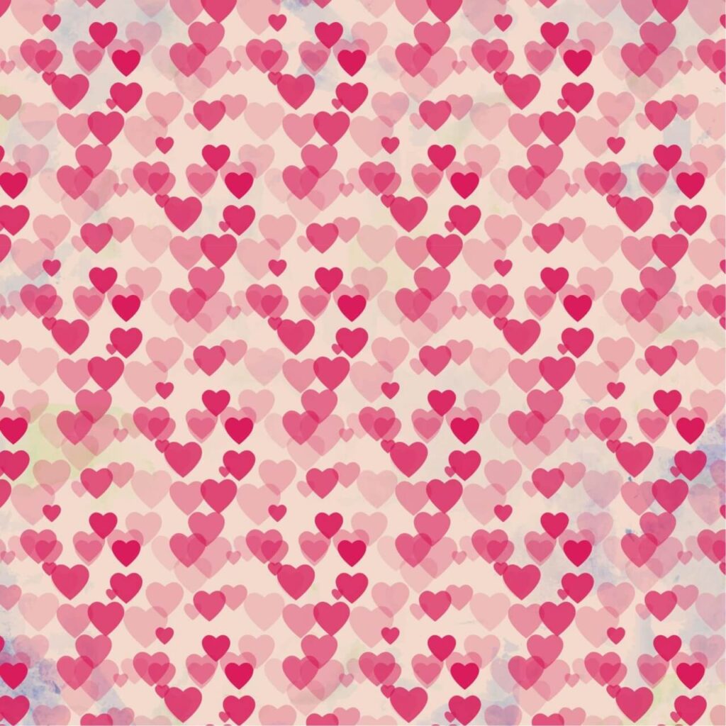 Valentine’s day vintage background with hearts