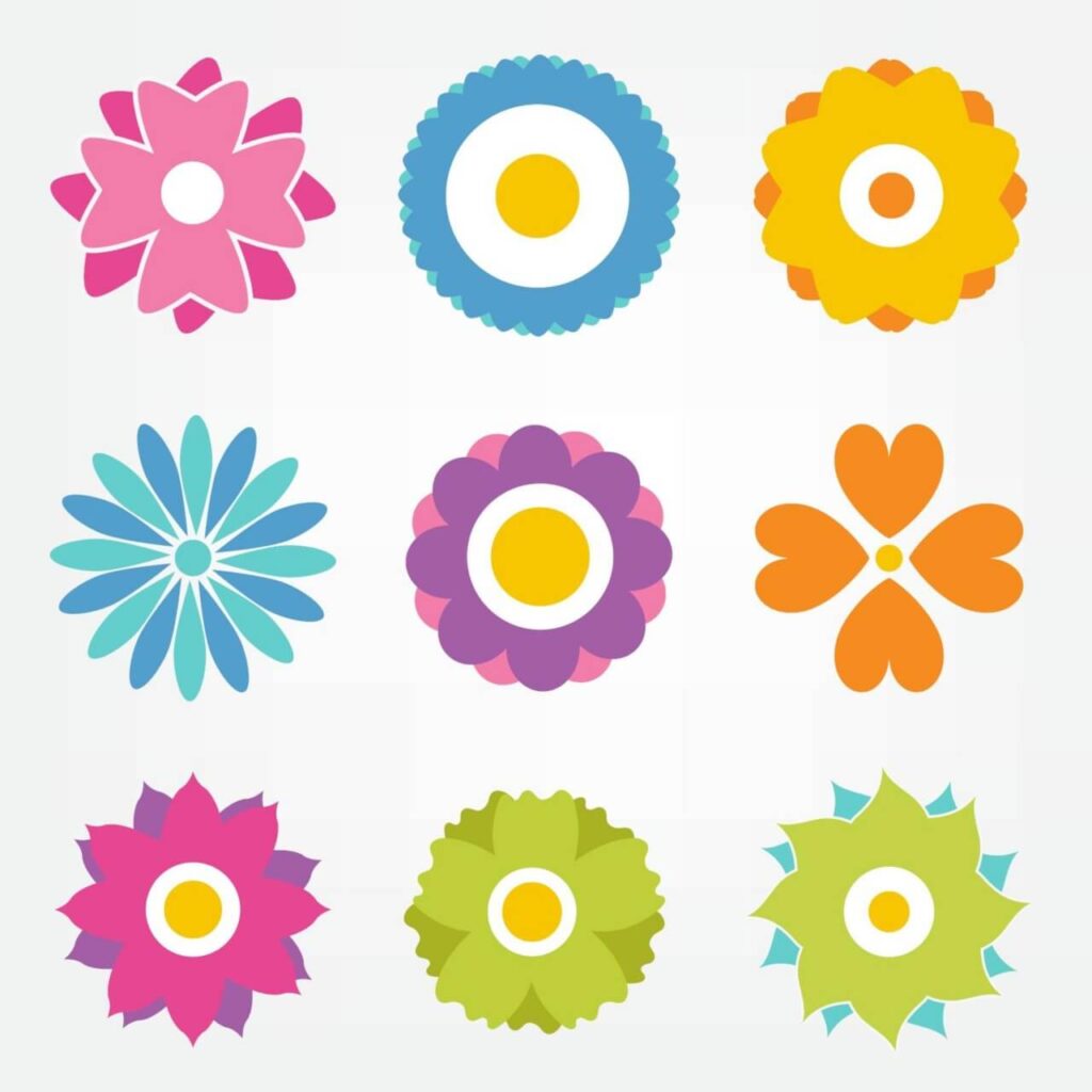 Flower vector set