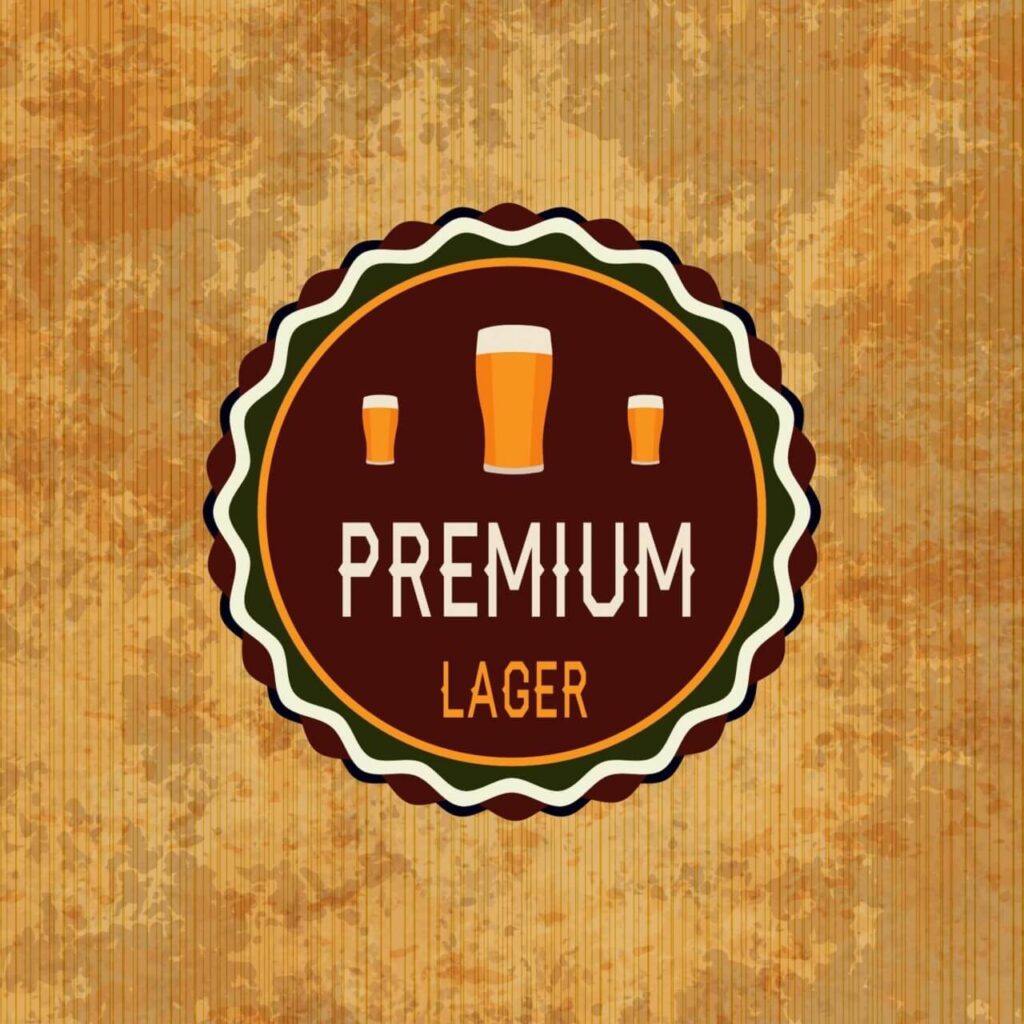 Retro beer label on grunge background