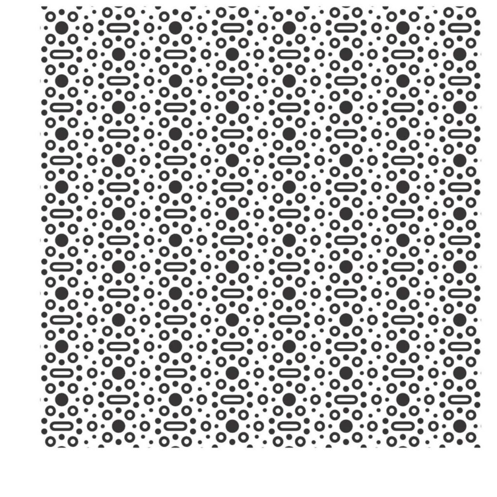 Black and White Rounded Dot Pattern