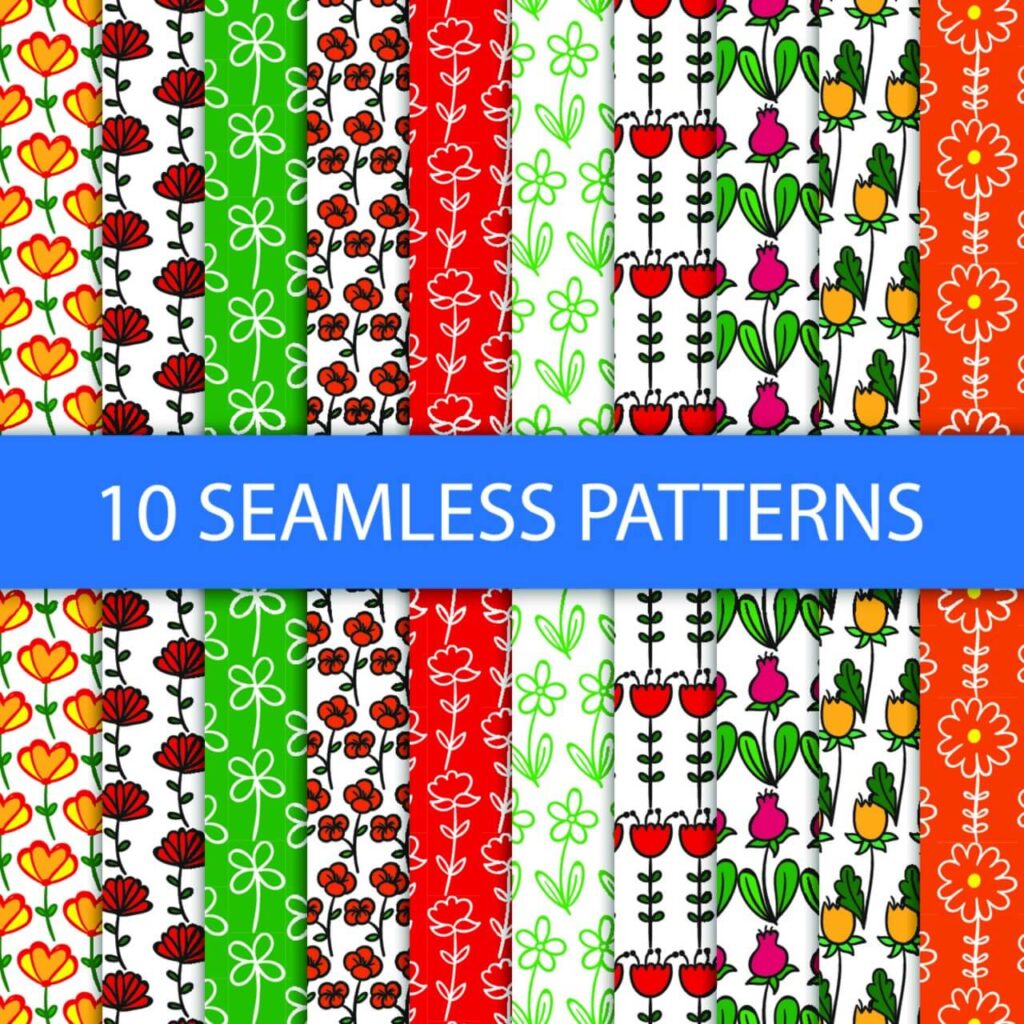 Seamless floral patterns