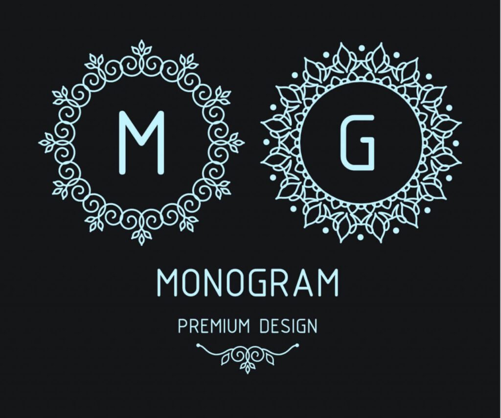 Monogram design templates