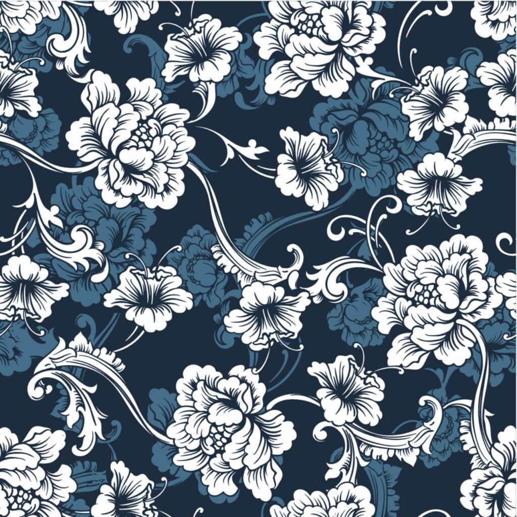 Seamless vector background. Baroque pattern