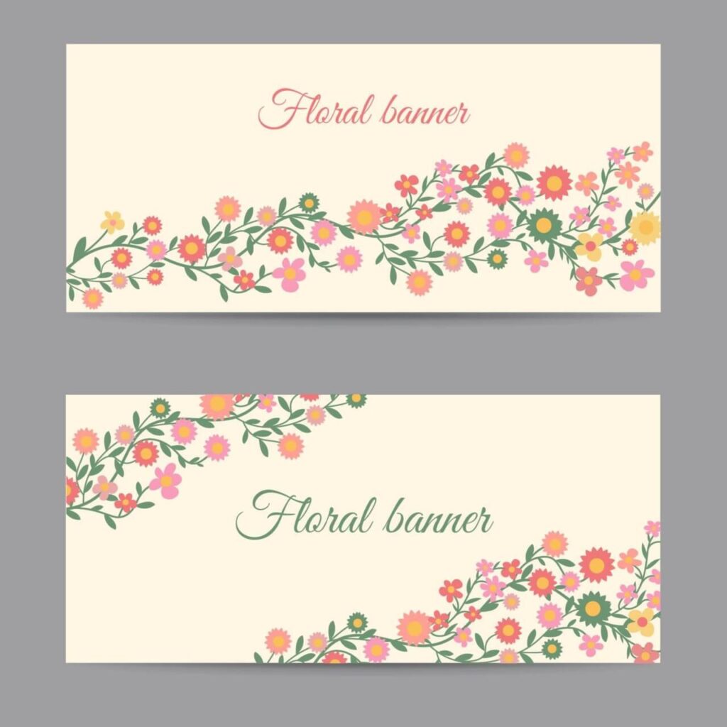 Floral banners