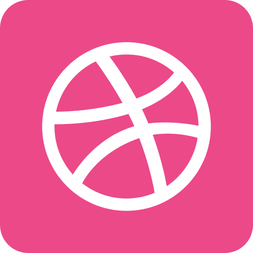 Dribbble, web, design icon