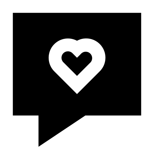 Chat, chatting, heart icon