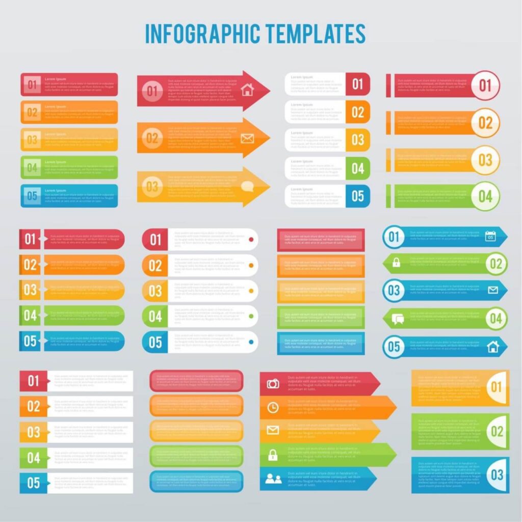 Infographics templates set