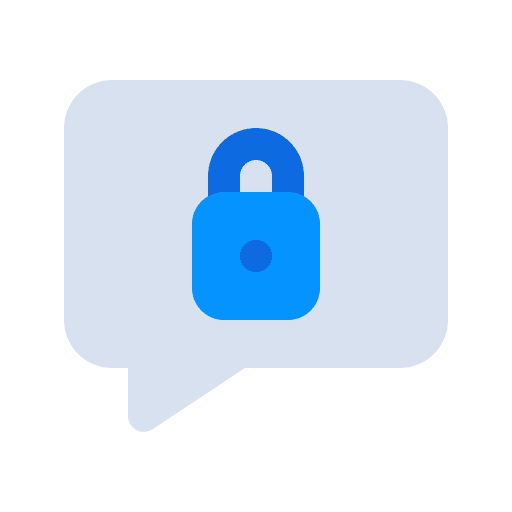 Chat, internet, lock icon