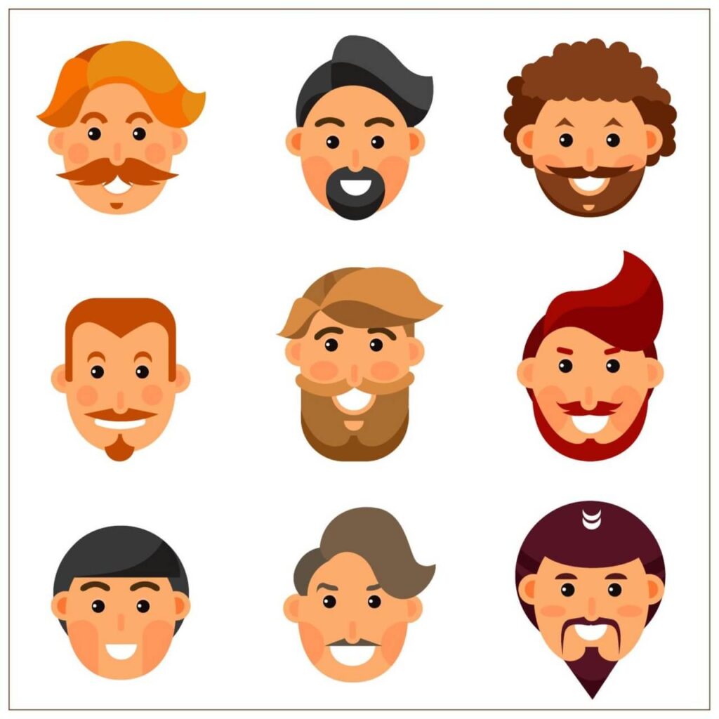 Bearded man avatars