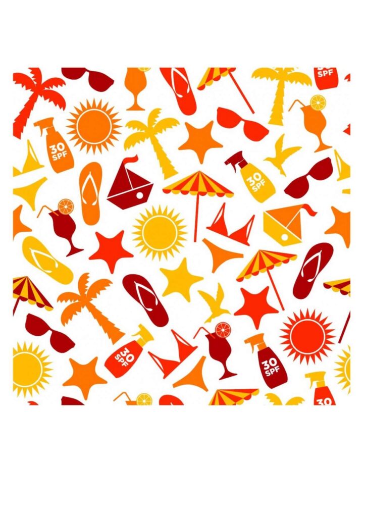 Seamless pattern of summer