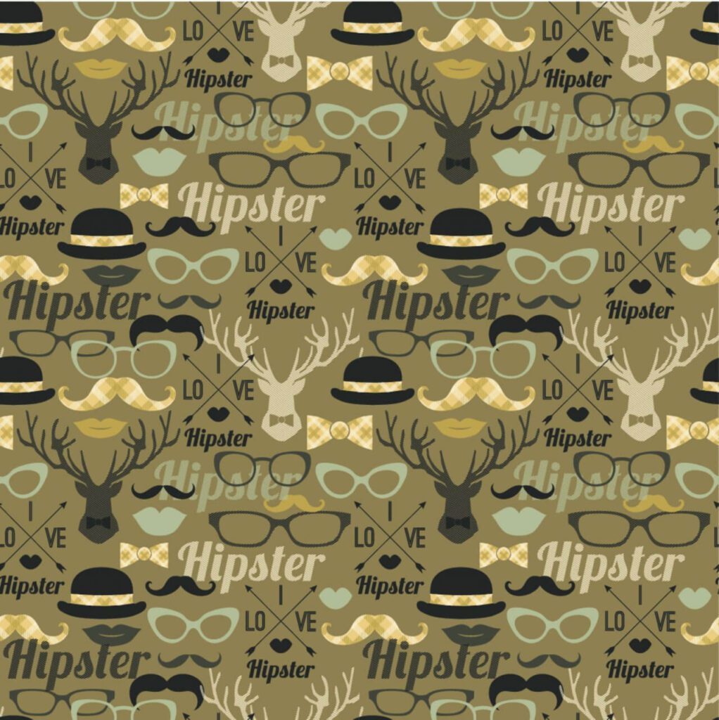 Hipster seamless pattern.