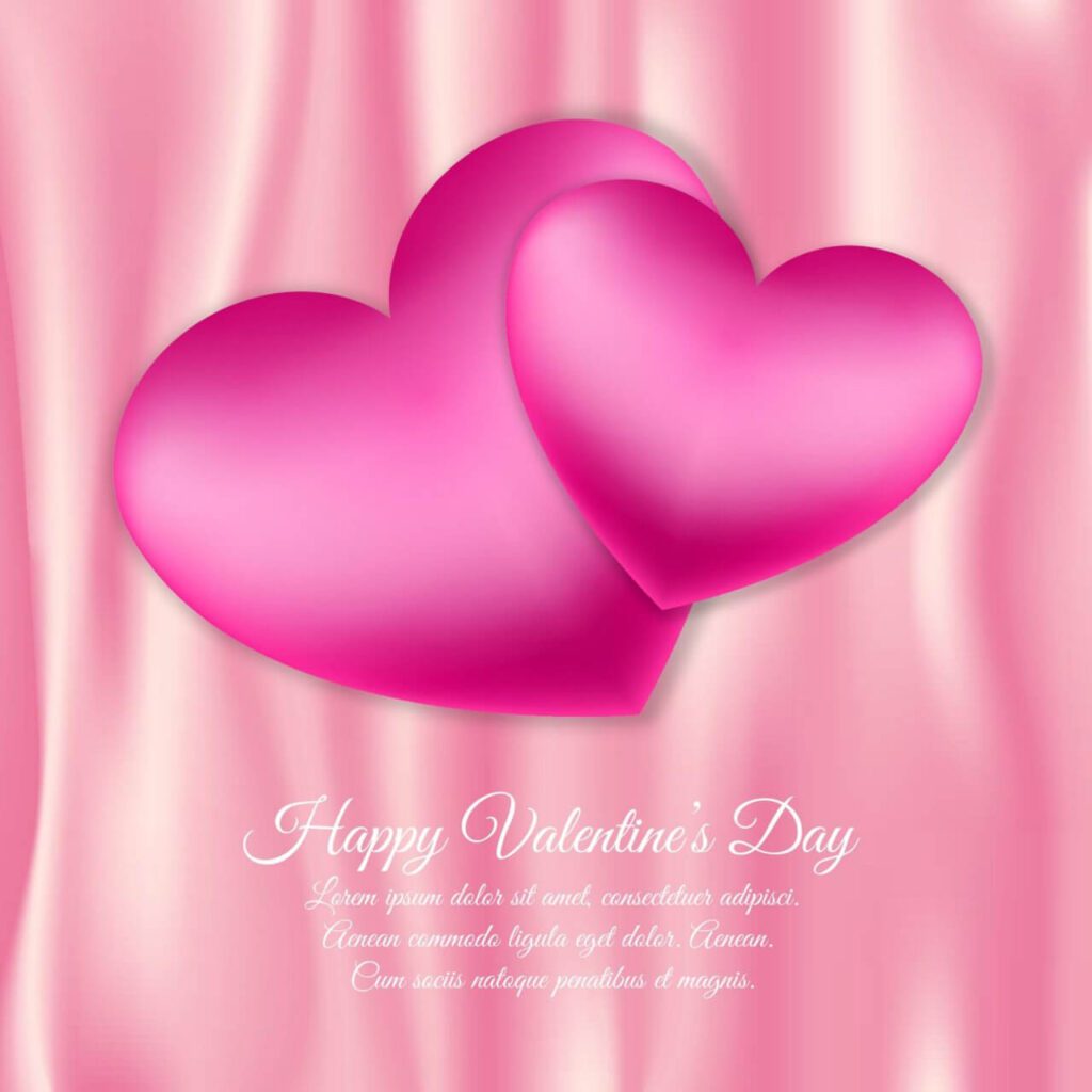 Valentine’s day vector illustration with hearts