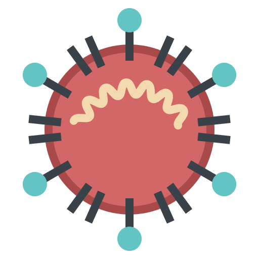 Coronavirus, flu, influenza icon