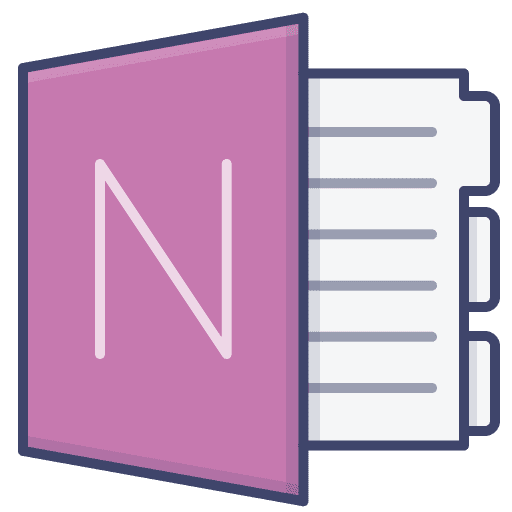 Office, onenote, software icon