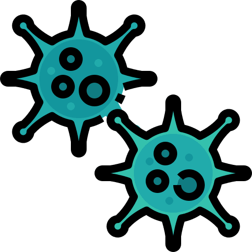 Bacteria, cell, infection icon