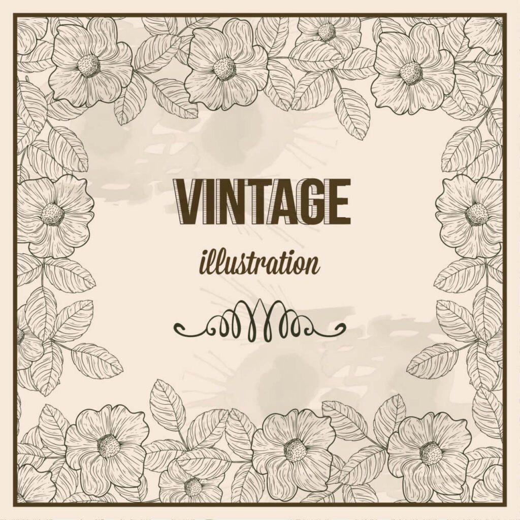 Vintage frame with typography