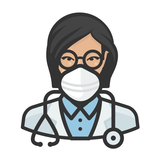 Asian, coronavirus, doctor icon