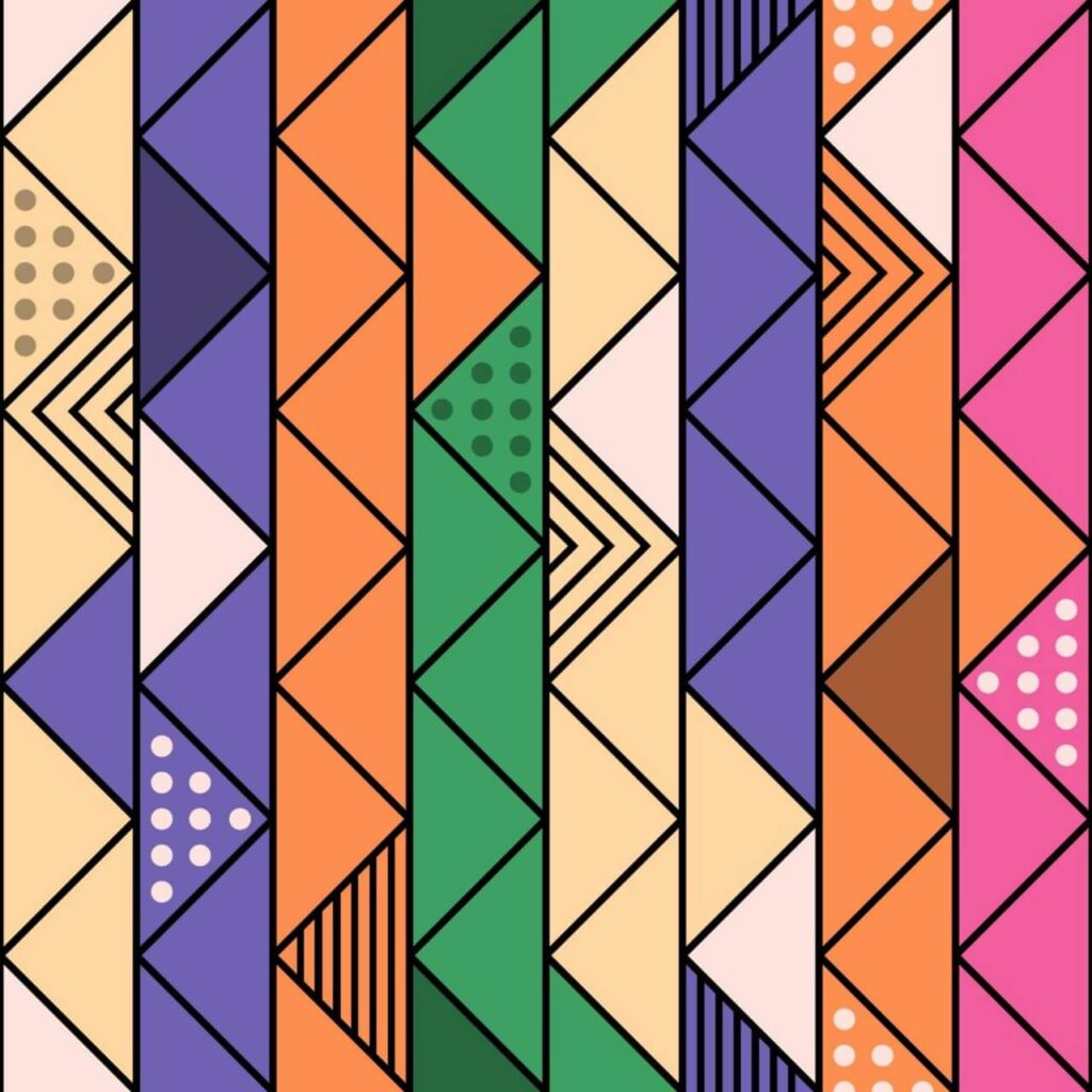 Colorful Retro Line Pattern