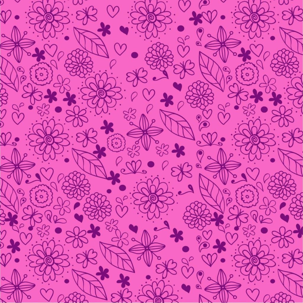 Doodle floral pattern