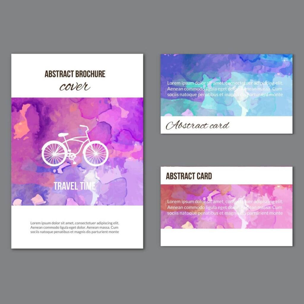 Watercolor brochure and cards