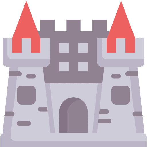 Castle, constructions, fortress icon