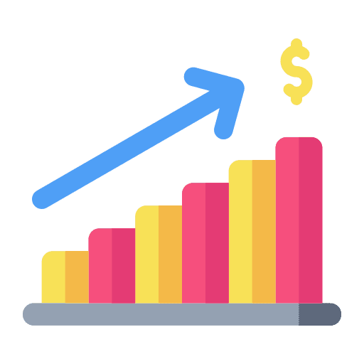 Chart, marketing, graph icon