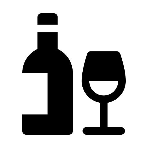 Serving, beverage, wineglass icon