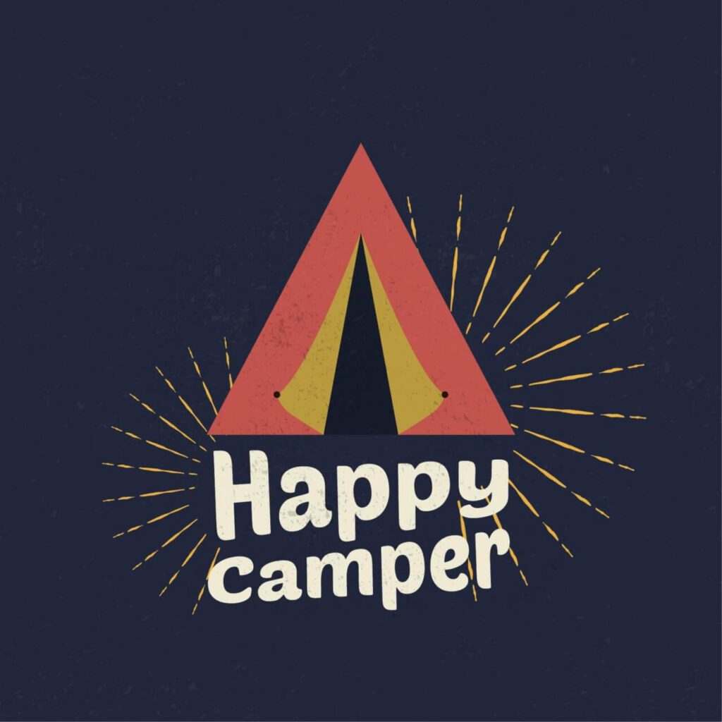 Happy Camper Illustration