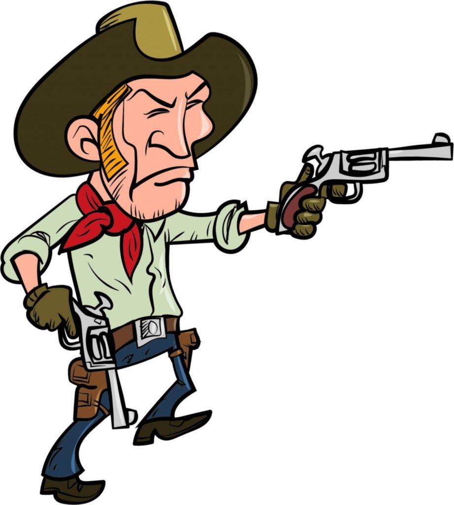 Cowboy with guns