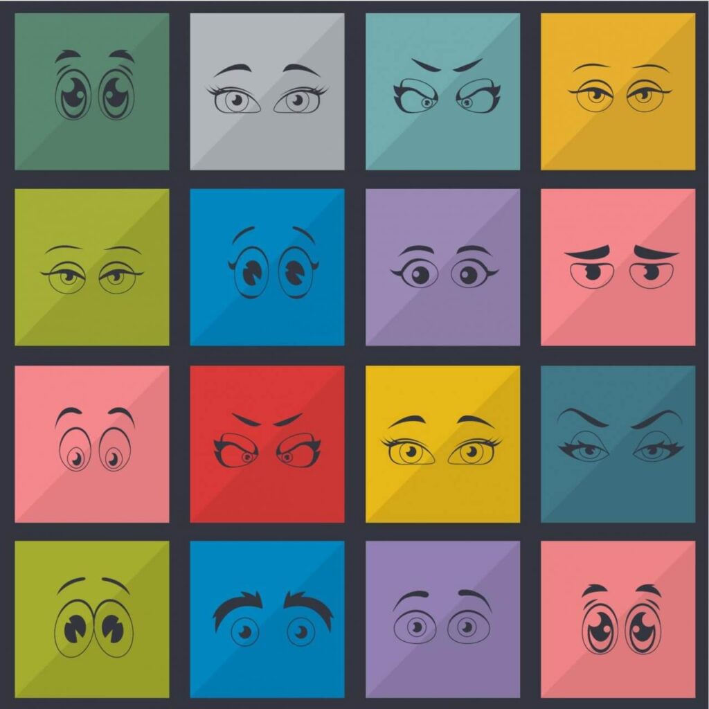 Eyes vector set