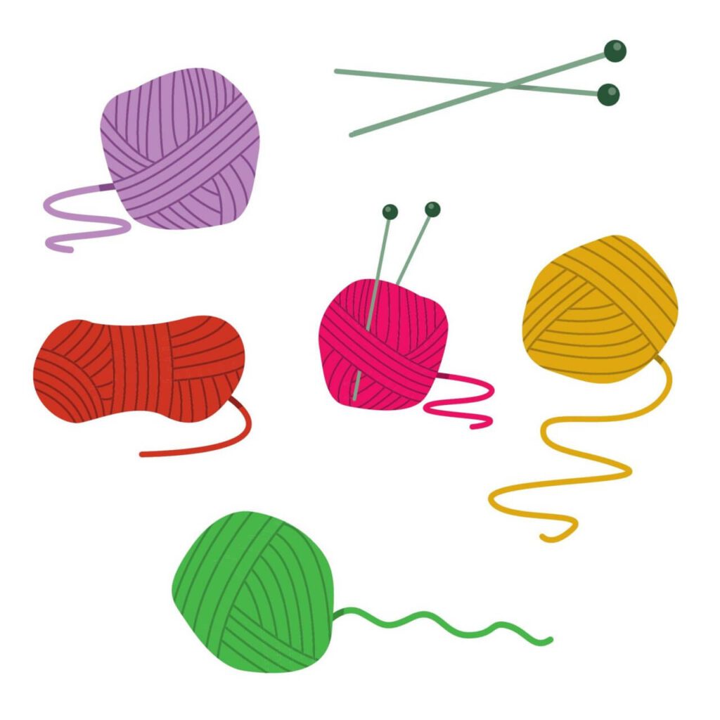 Colorfull Ball Of Yarn Vectors