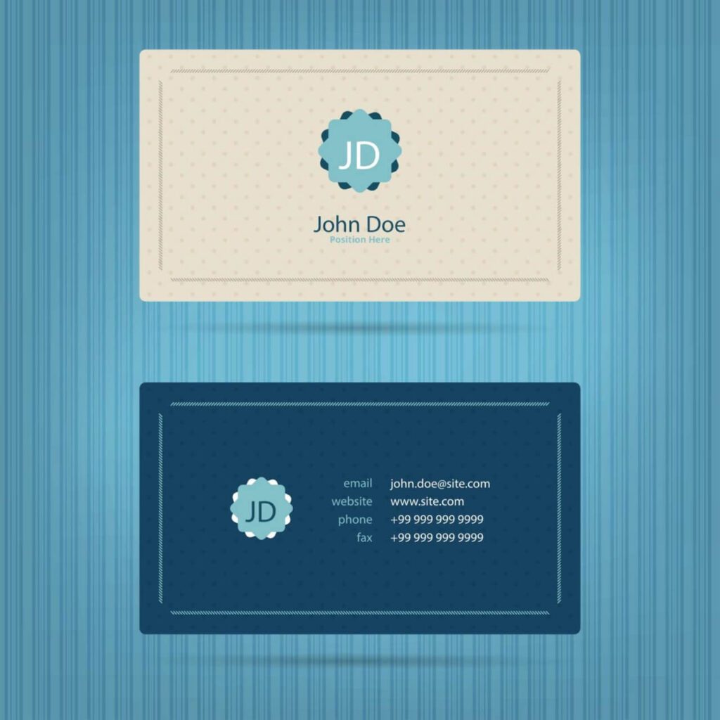 Modern blue business card template