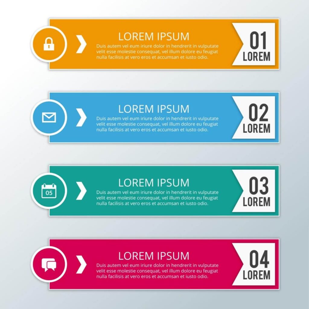 Modern business infographic steps