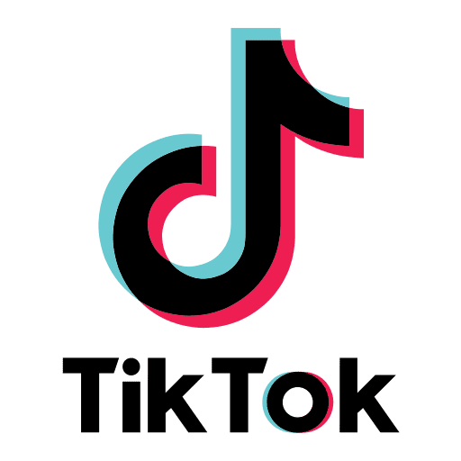 Tiktok, white, brand icon