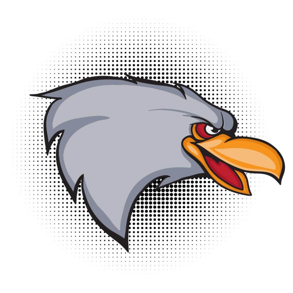 Cartoon vector eagle head