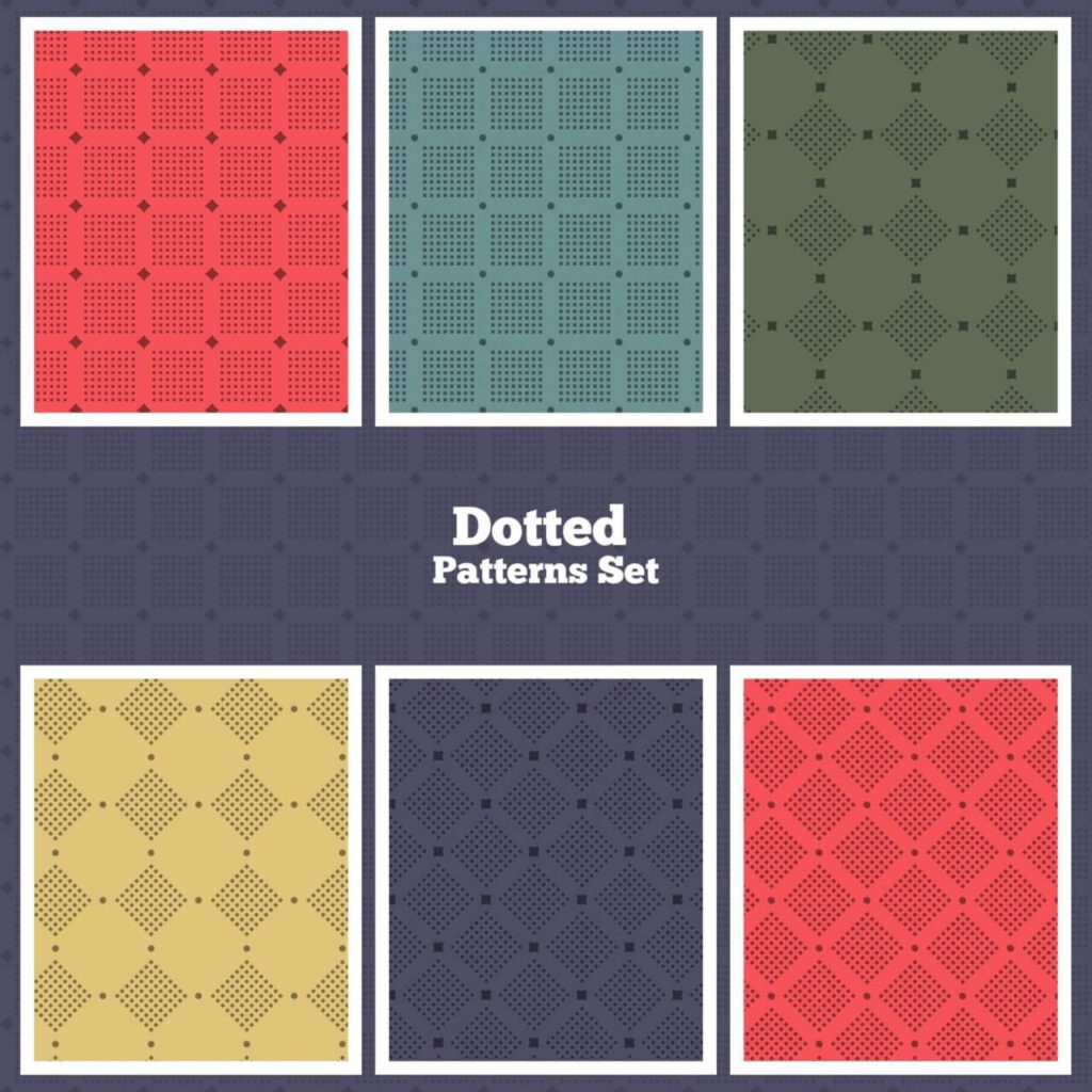 Vector Dotted Patterns Set