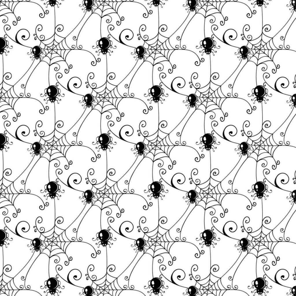 Pattern with spider web background