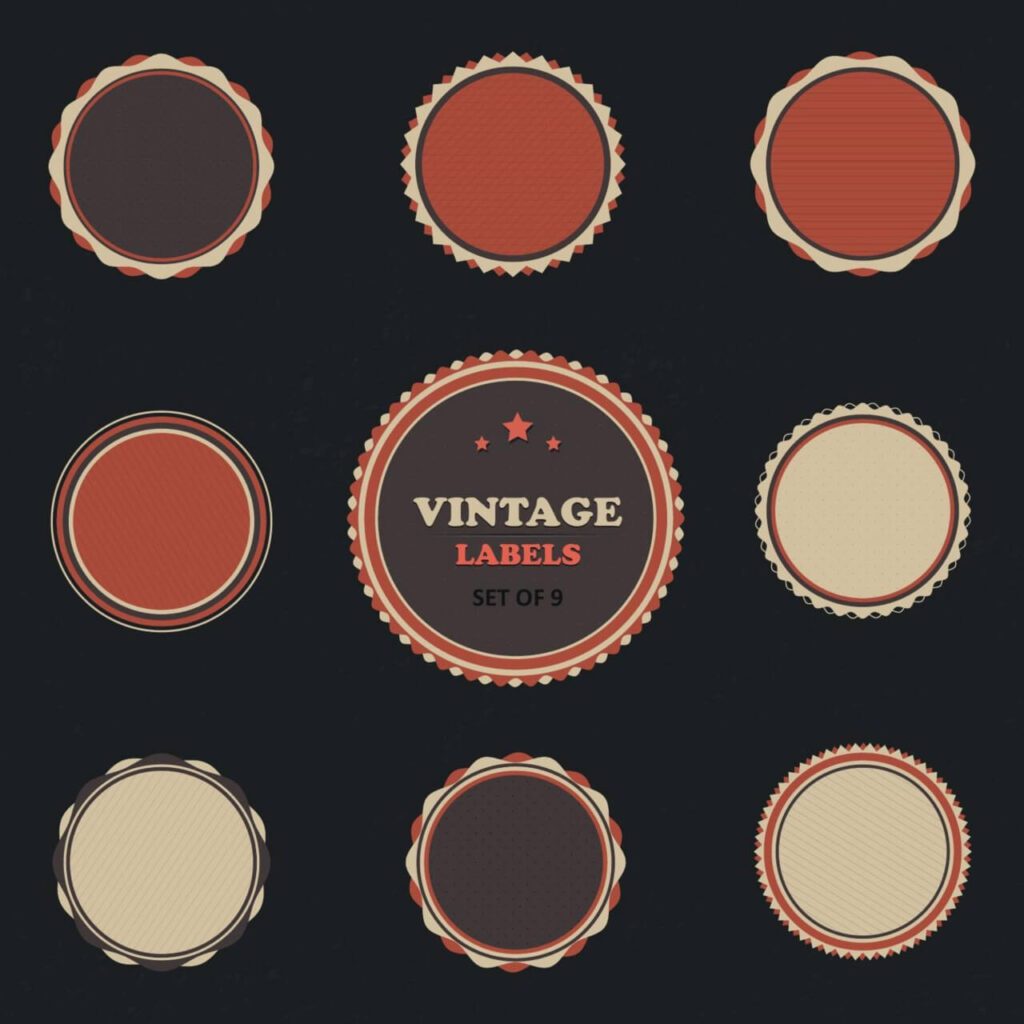 Vintage Vector Labels Set