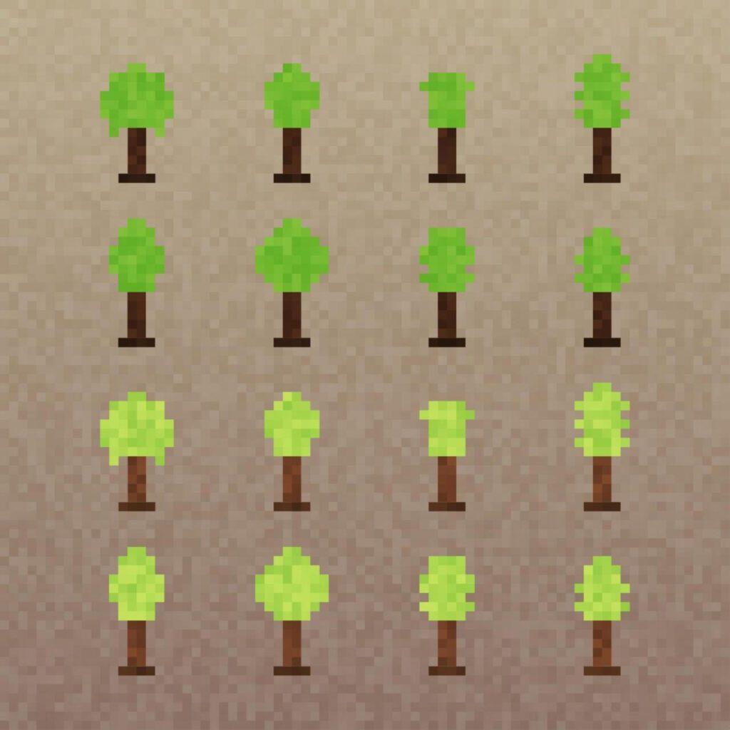 Pixel Trees Set