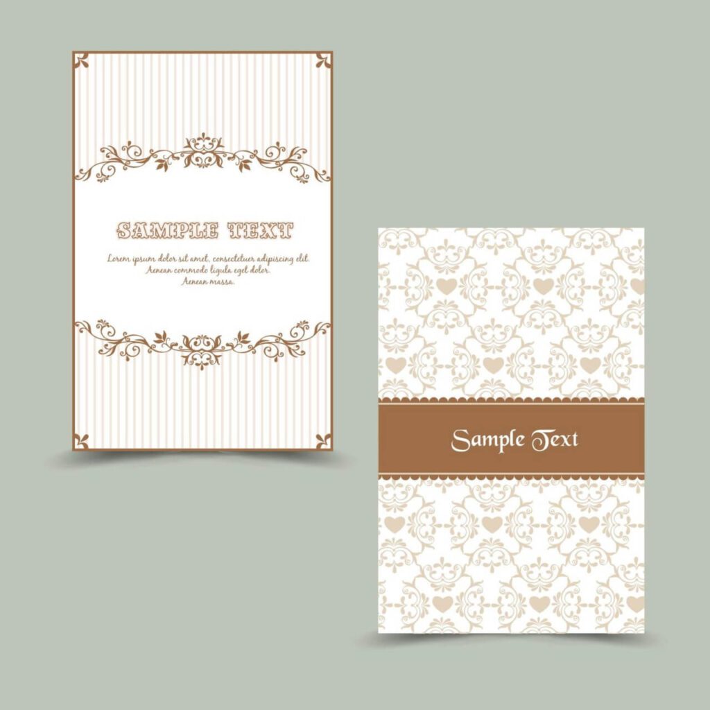 Invitation card with floral background