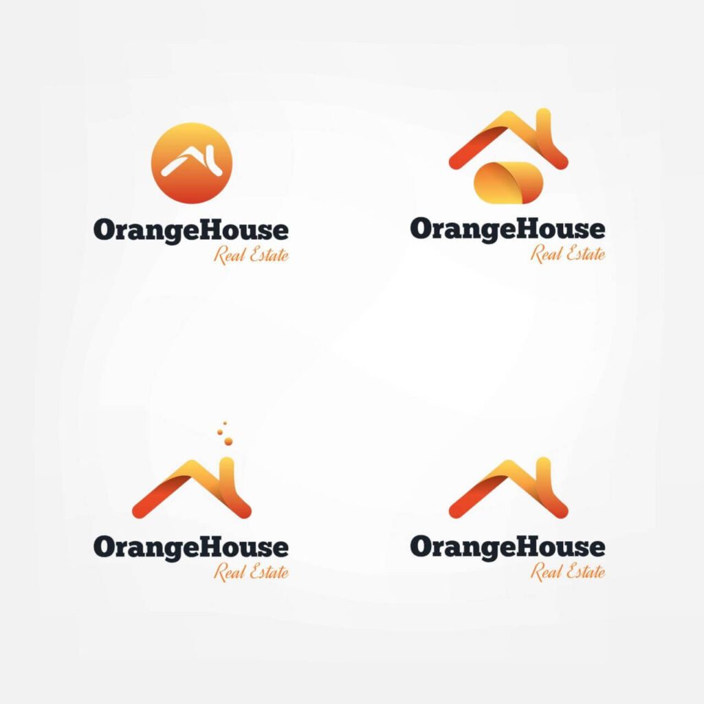 Vector house roofs logo