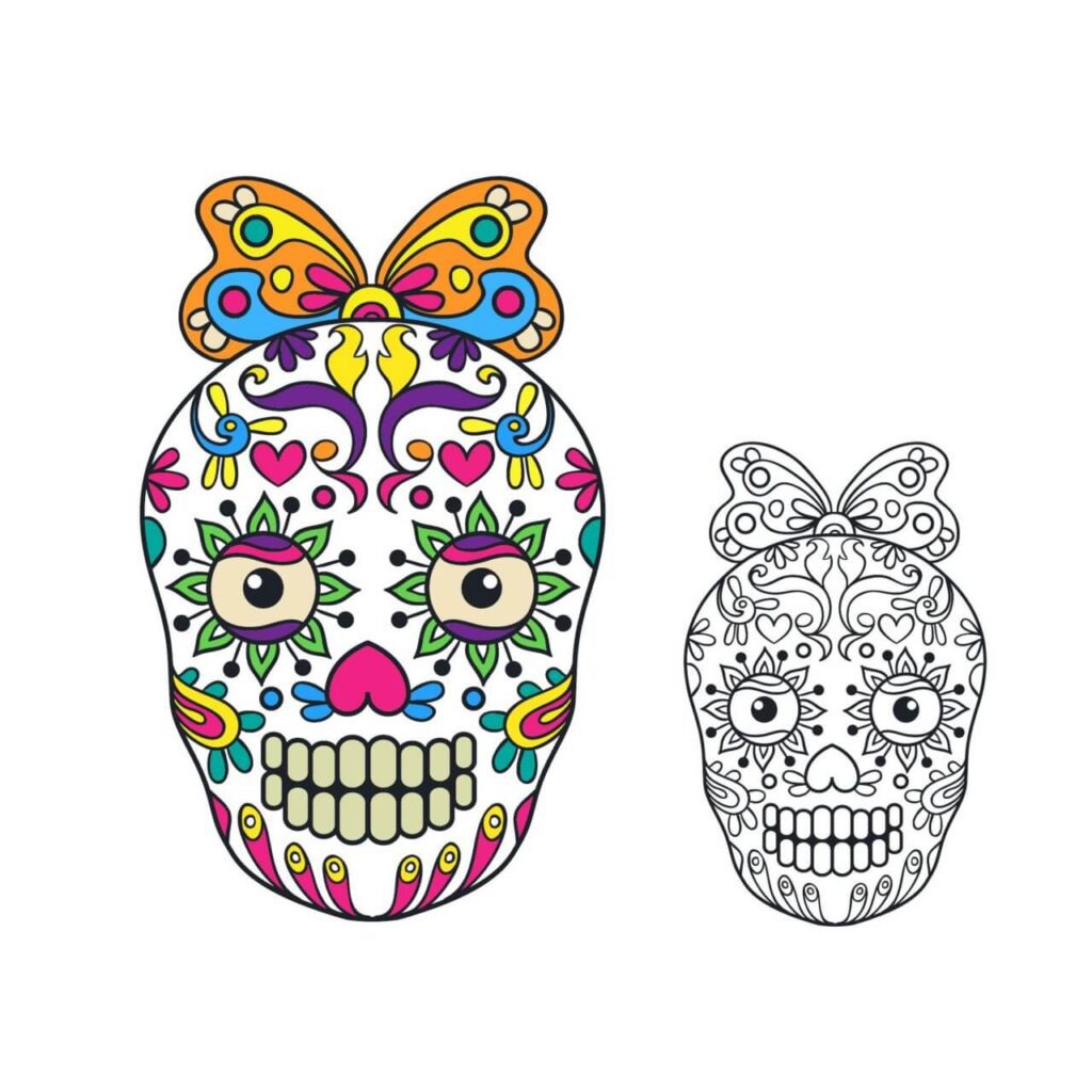 Vector sugar skull illustration