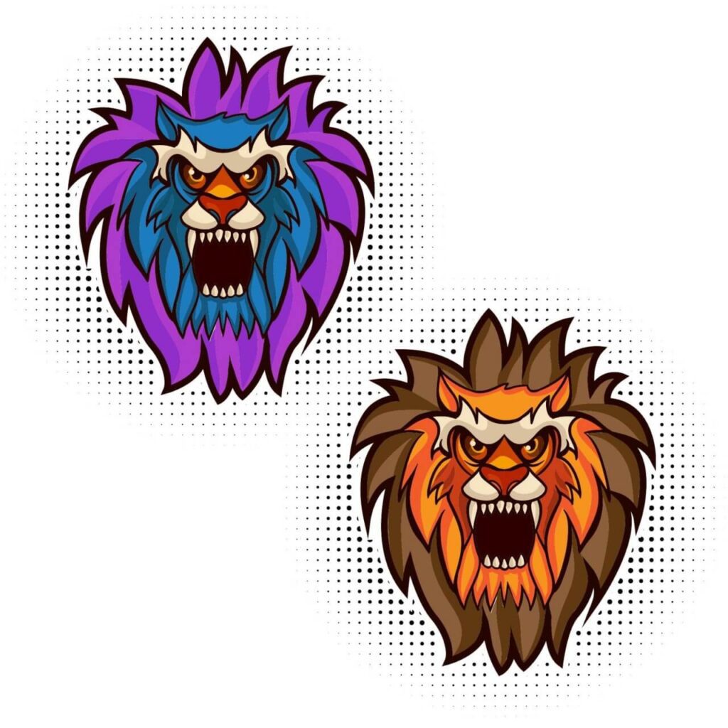 Lion vector mascot