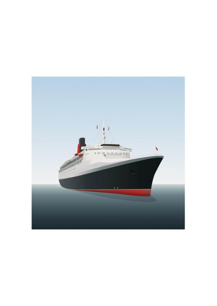 Vector illustration Ocean liner