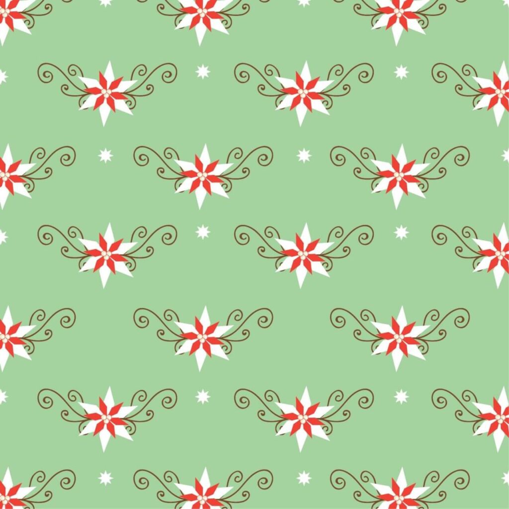 Christmas pattern with christmas decorations