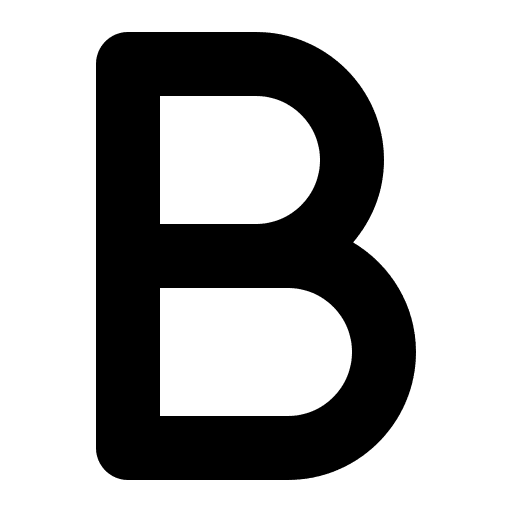 B, letter icon