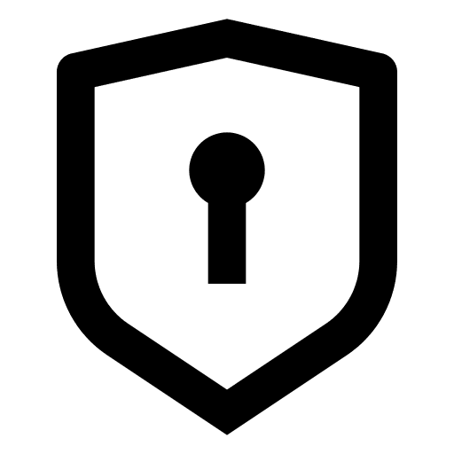 Shield, keyhole icon