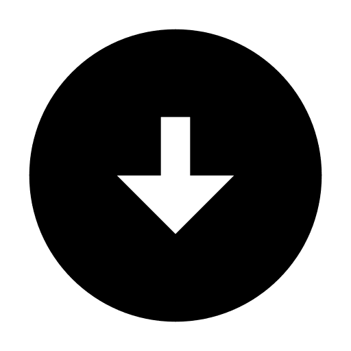 Arrow, down, circle icon