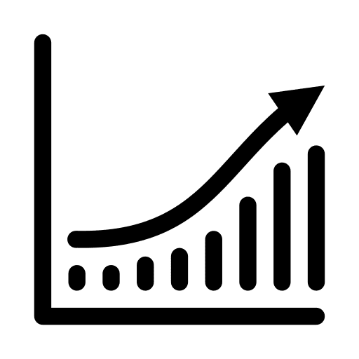 Ascending, chart, graph icon